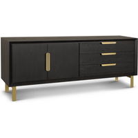 Textured Coffee Oak Veneered Sideboard