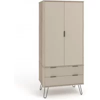 Core Augusta Driftwood and Calico 2 Door 2 Drawer Double Wardrobe