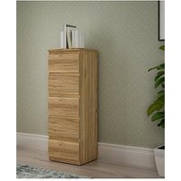 Very Home Lisson Narrow Chest Of 5 Drawers - New Oak - Fsc&Reg; Certified