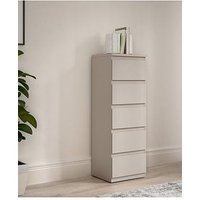 Very Home Lisson Narrow Chest Of 5 Drawers - Oatmeal - Fsc&Reg; Certified
