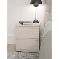 Very Home Lisson 2 Drawer Bedside - Oatmeal - Fsc&Reg; Certified