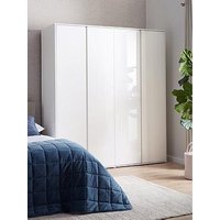 Very Home Layton Gloss 4 Door Wardrobe With Internal 4 Drawer Chest - White - Fsc&Reg; Certified