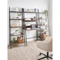 Very Home Otis 3 Piece Furniture Set - Pair Of 5 Tier Ladder Shelf Units + Desk - Fsc Certified