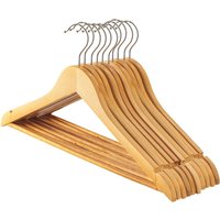 Brown Wooden Coat Hangers - Pack of 10