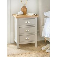 Very Home Malone Ready Assembled 3 Drawer Bedside Chest - Contains Solid Wood