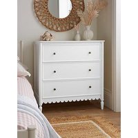 Very Home Scallop 3 Drawer Chest - White - Fsc Certified