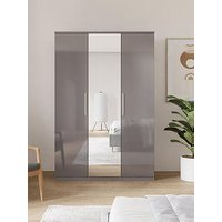 Very Home Prague Gloss 3 Door Mirrored Wardrobe - Fsc&Reg; Certified