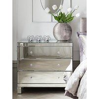 Very Home Parisian Ready Assembled Mirrored Wide 3 Drawer Chest - Fsc&Reg; Certified