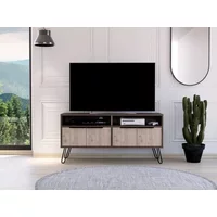 Core Nevada Smoked Oak and Bleached Grey 4 Door Wide Screen TV Cabinet