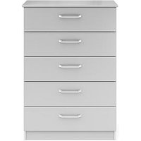 One Call Sanford Ready Assembled High Gloss 5 Drawer Chest