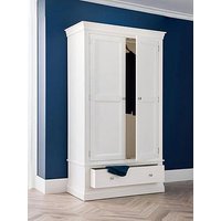 Julian Bowen Clermont 2 Door, 1 Drawer Wardrobe - White
