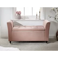 GFW Genoa Pink Fabric Ottoman Window Seat