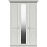 One Call Harris Part Assembled 3 Door Mirrored Wardrobe