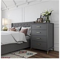 Cosmoliving By Cosmopolitan Westerleigh 4 Drawer Chest - Graphite Grey