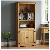 Vida Designs Corona Solid Pine 2 Door Bookcase