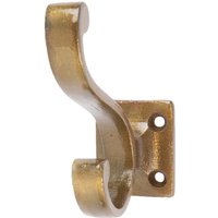 35mm x 80mm Brass Square Back Hat & Coat Hook