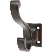 35mm x 80mm Black Square Back Hat & Coat Hook