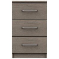 One Call Reagon Ready Assembled 3 Drawer Bedside