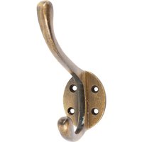 40mm x 105mm Brass Hat & Coat Hook
