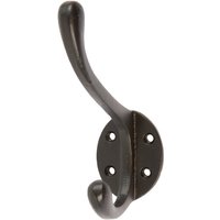 40mm x 105mm Black Hat & Coat Hook