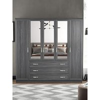 Very Home Camberley 5 Door, 3 Drawer Mirrored Wardrobe