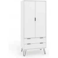 Core Augusta White 2 Door 2 Drawer Wardrobe