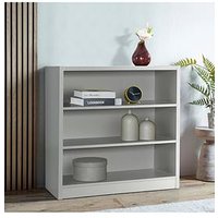 Very Home Metro Small Wide Bookcase - Grey - Fsc&Reg; Certified