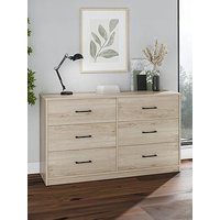 Dorel Home Pearce 3 + 3 Drawer Chest - Oak