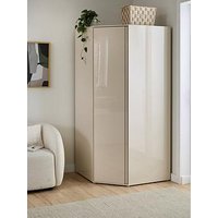 Very Home Layton Gloss Corner Wardrobe - Oatmeal
