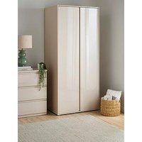 Very Home Layton Gloss 2 Door Wardrobe - Oatmeal