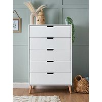 Obaby Maya Tall Boy - White With Natural