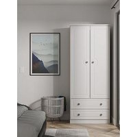Swift Cambridge Ready Assembled 2 Door, 2 Drawer Wardrobe