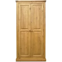 Archers Langdale Full Hanging Pine Wooden 2 Door Double Wardrobe