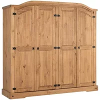 Seconique Corona Pine 4 Door Wardrobe