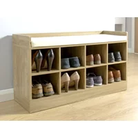 GFW Kempton Oak 2 Tier Shoe Bench