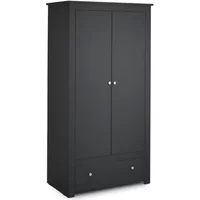 Julian Bowen Radley Anthracite 2 Door 1 Drawer Double Wardrobe