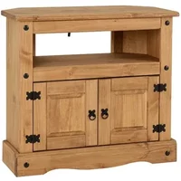 Seconique Corona Pine Wooden 2 Door Corner TV Cabinet