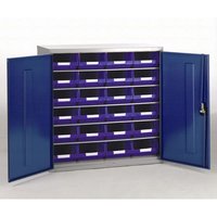 Barton Storage Barton Topstore 12026 5 Shelf Cabinet with 24 x TC4 Blue Bins