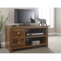 GFW Jakarta Mango Wood Effect 2 Drawer TV Cabinet