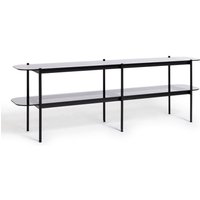 Neo 2 Shelf Large TV Unit Black Modern and Stylish Media Storage Solution