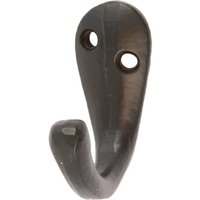 20mm x 45mm Black Single Robe Hook