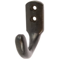 20mm x 55mm Black Single Coat Hook