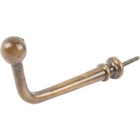 20mm x 60mm Brass Flat Top Screw Hook
