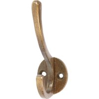 25mm x 80mm Brass Hat & Coat Hook