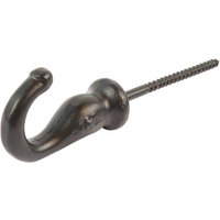 20mm x 35mm Black Screw Hook
