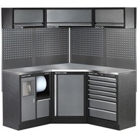 Clarke Clarke COMBGSM05 Modular Corner Storage System 19 Piece Package Stainless Steel Worktops