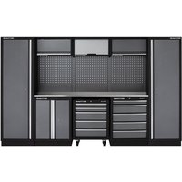 Clarke Clarke COMBGSM03 Modular Storage System 16 Piece Package Stainless Steel Worktops