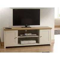 GFW Lancaster Cream and Oak 2 Door Large TV Cabinet