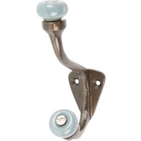 30mm x 105mm Grey Ceramic Ball Raw Hat & Coat Hook