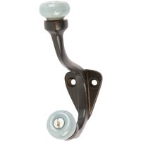 30mm x 105mm Grey Ceramic Ball Black Hat & Coat Hook